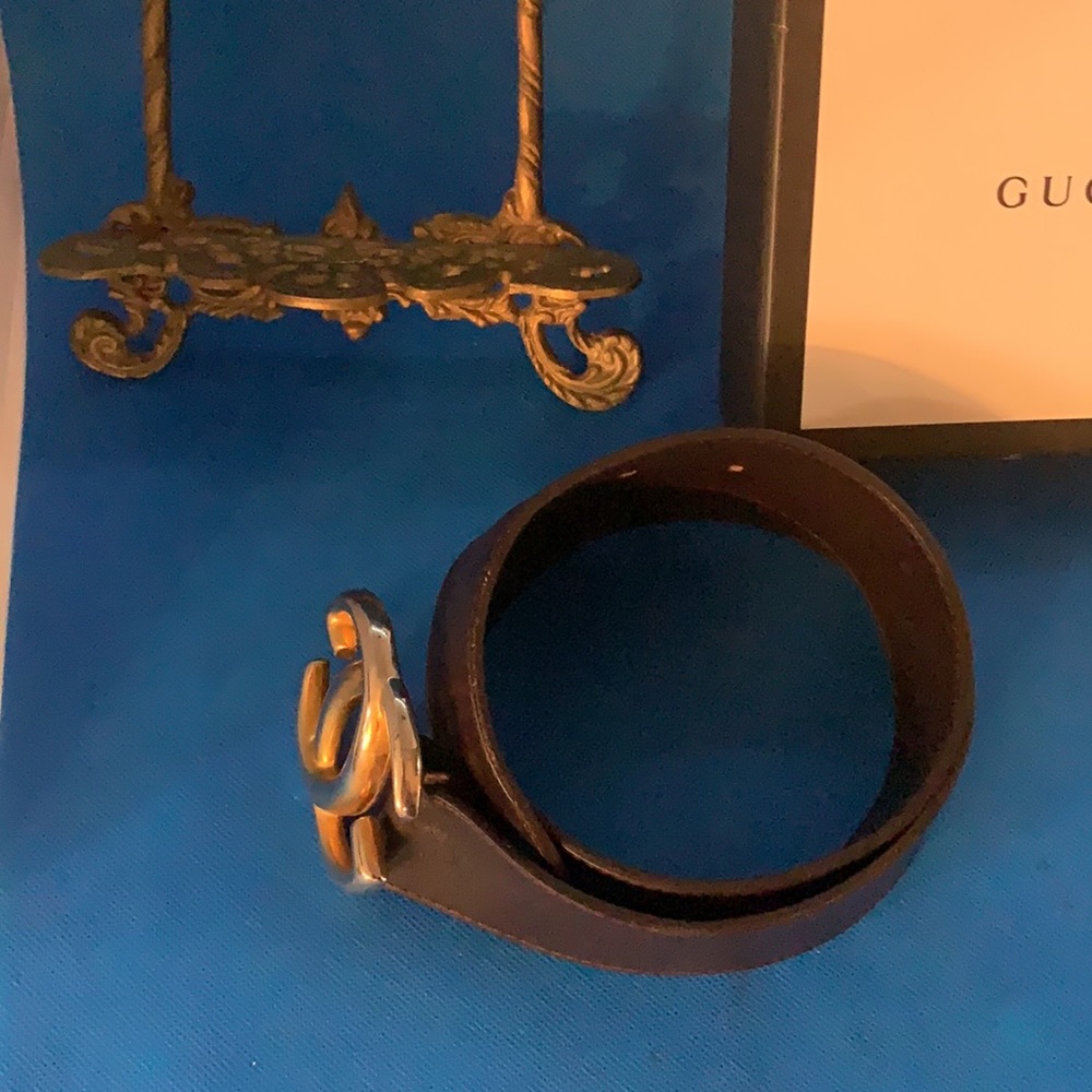 Iconic Gucci Brown Leather Interlocking Gg Belt V… - image 3